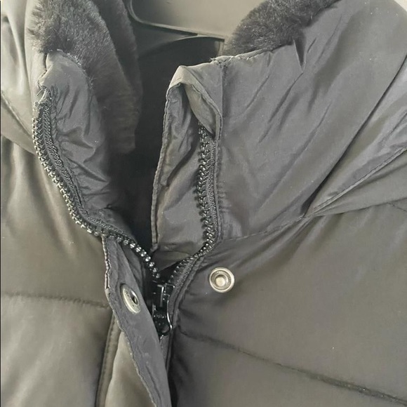 Gap Black Puffer Winter Coat with Hood Small - Picture 3 of 8